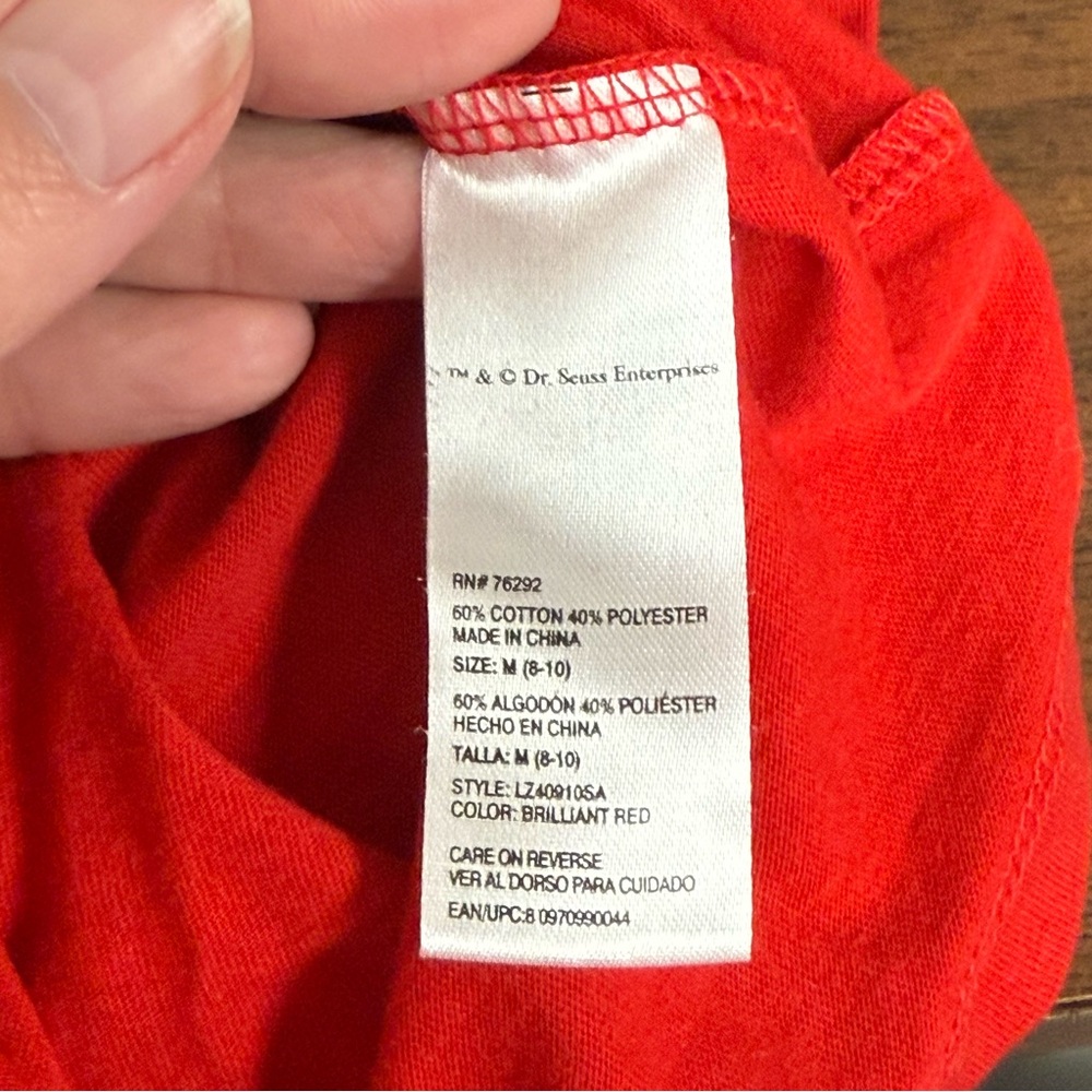 Dr. Seuss Grinch Christmas PJ Top Red Green Merry Grinchmas Long Sleeve M - Picture 6 of 8